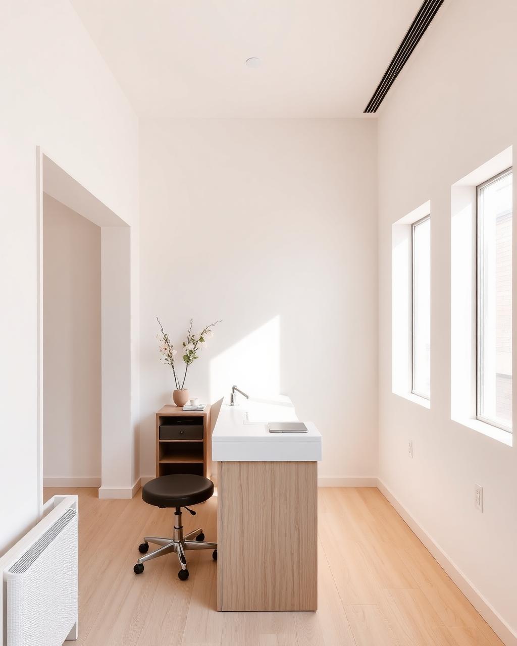Minimal nail studio interior